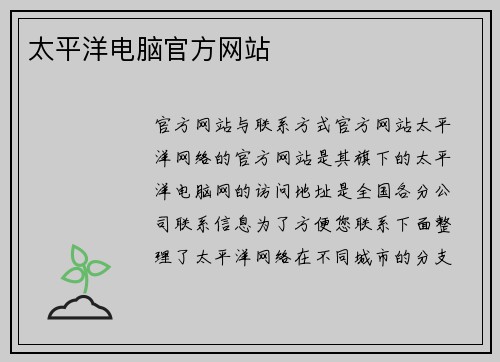 太平洋电脑官方网站